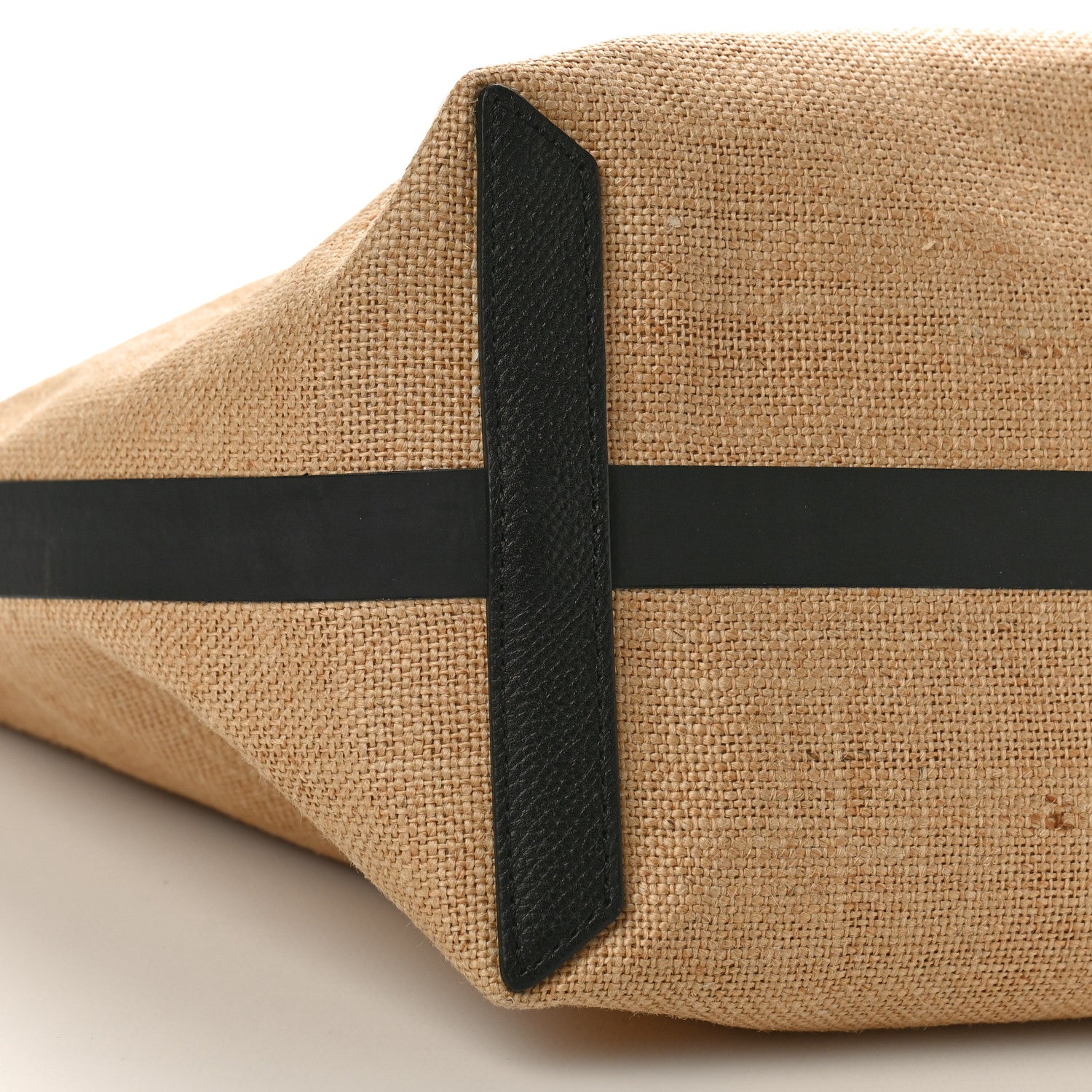 Burberry Raffia Logo Print Medium The Giant Reversible Tote Black 6 of 9