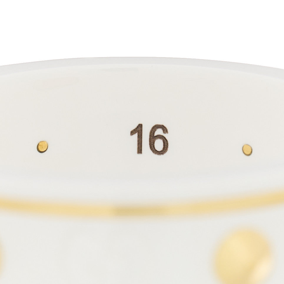 Gucci 18K Yellow Gold Ceramic Icon Band Ring 55 7.25 White 4 of 5
