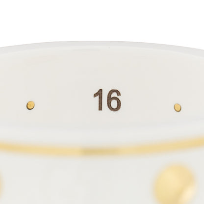 Gucci 18K Yellow Gold Ceramic Icon Band Ring 55 7.25 White 4 of 5