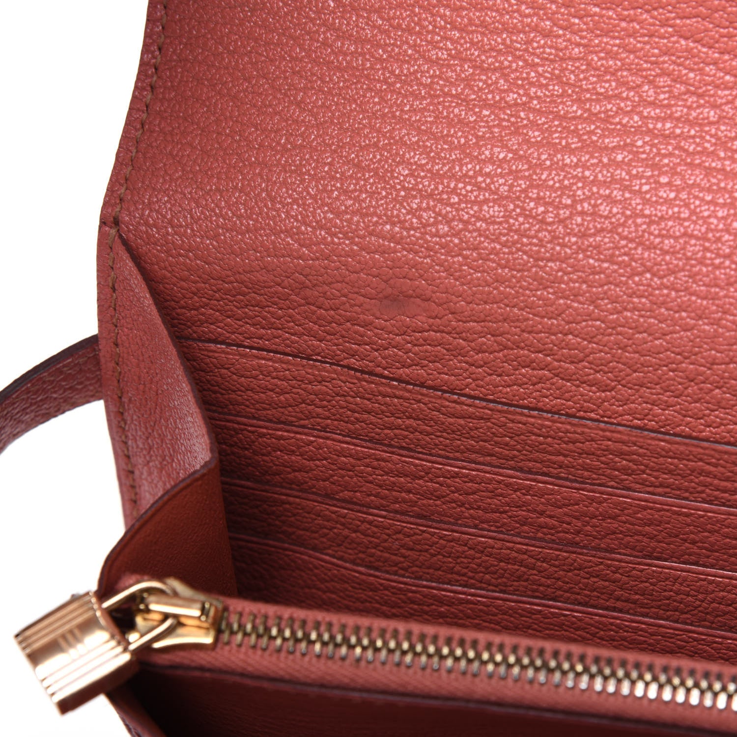 Hermes Chevre Mysore Kelly Longue Wallet Rose The 7 of 19