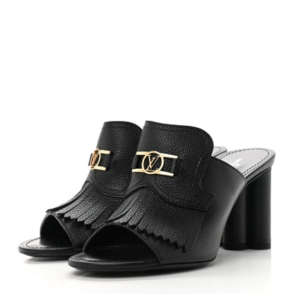 Louis Vuitton Calfskin Indiana Mule 39.5 Black 3 of 11