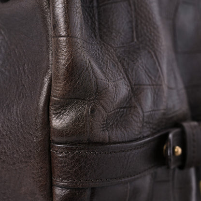 Mulberry Calfskin Crocodile Embossed Duffle Bag Brown 11 of 21