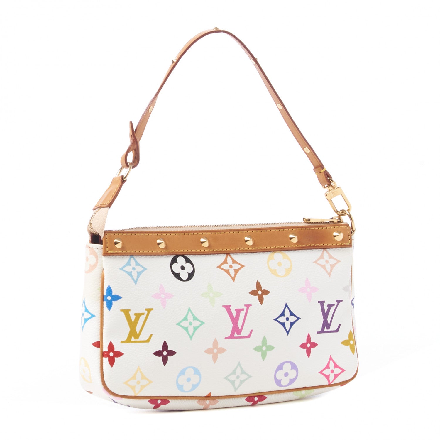 Louis Vuitton Monogram Multicolor Pochette Accessories White 2 of 7