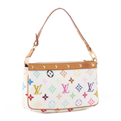 Louis Vuitton Monogram Multicolor Pochette Accessories White 2 of 7