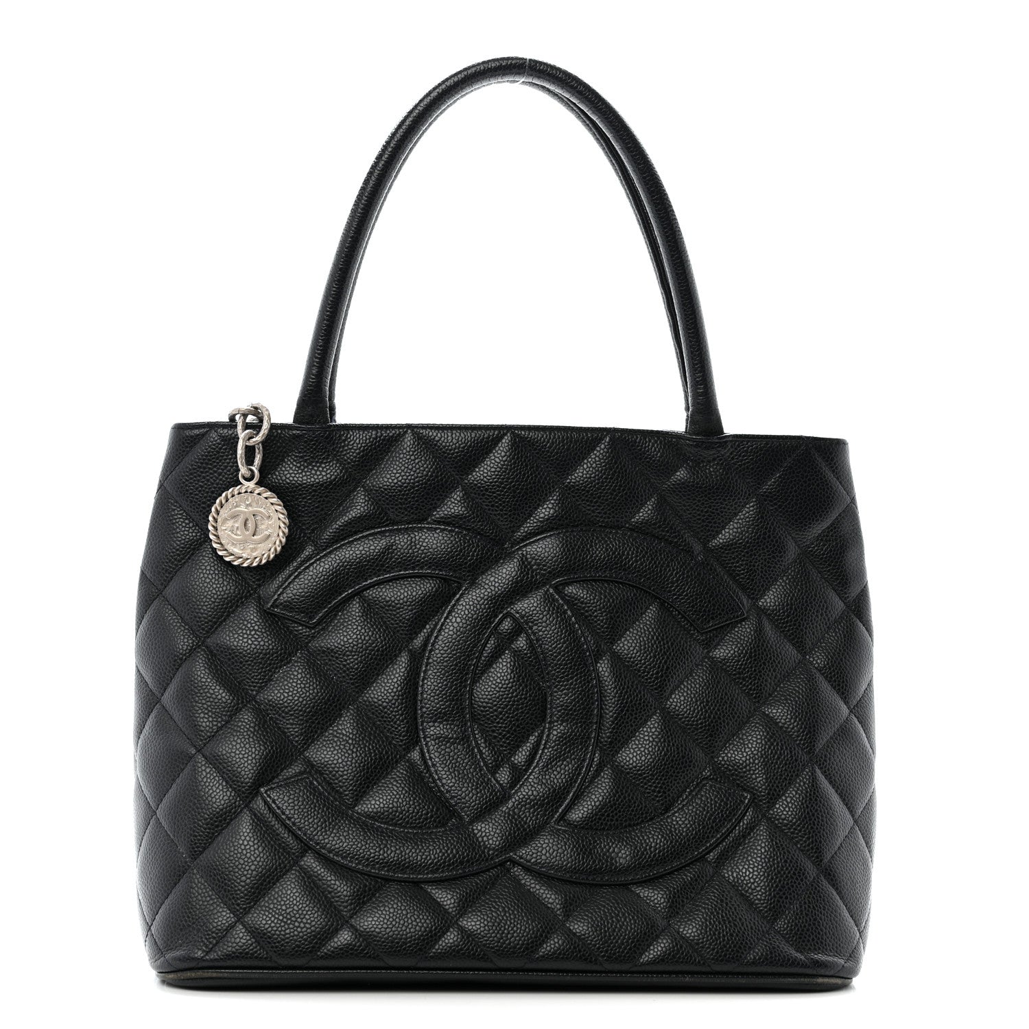 Chanel Caviar Quilted Medallion Tote Navy 1 of 16