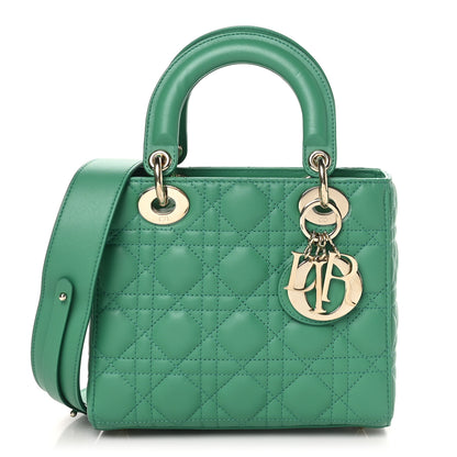 Christian Dior Lambskin Cannage Small My ABCDior Lady Dior Green 1 of 10