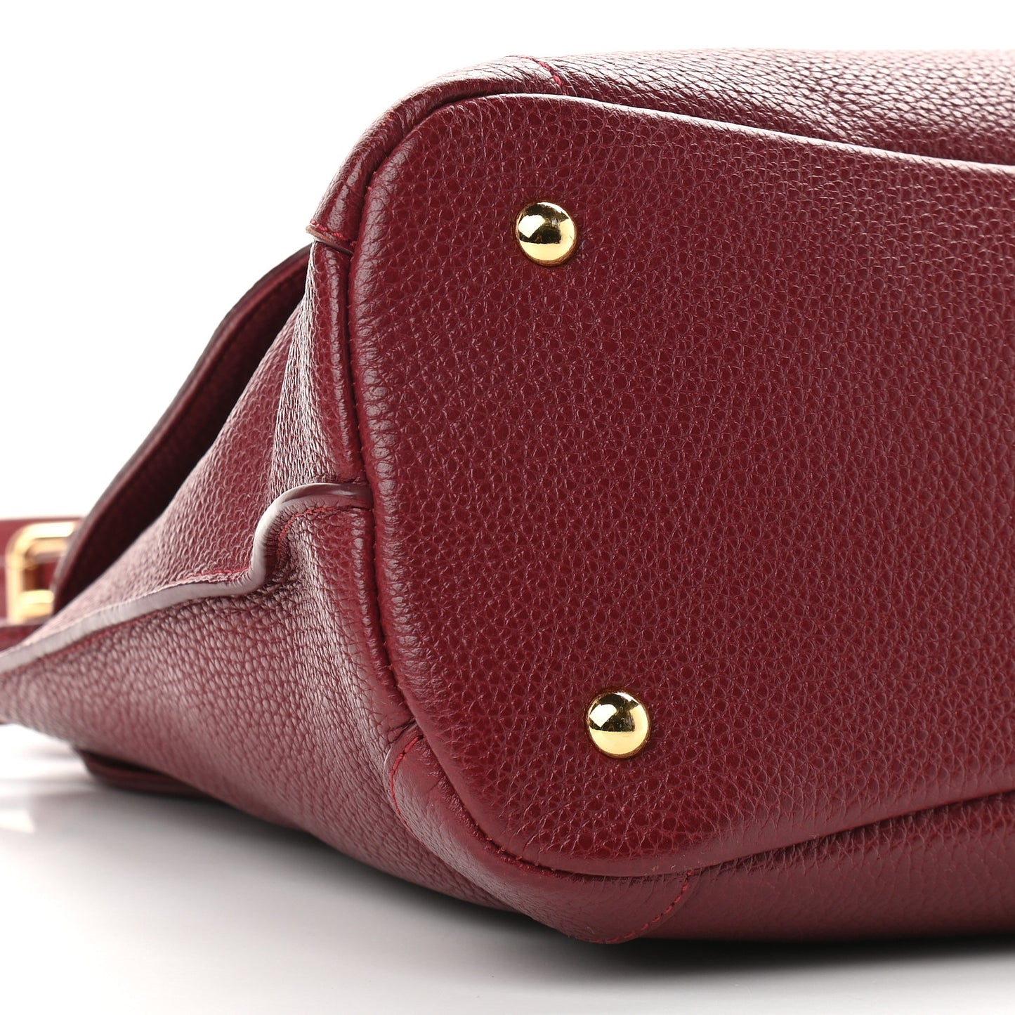 Grained Calfskin First Lady Satchel Burgundy