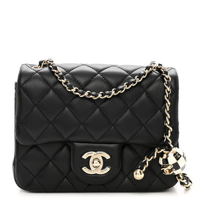 Chanel Lambskin Quilted Enamel Mini Pearl Crush Flap Black 1 of 10