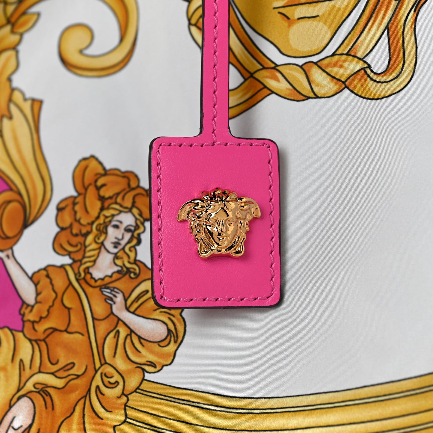Nylon Medusa Renaissance Print Tote Fuchsia