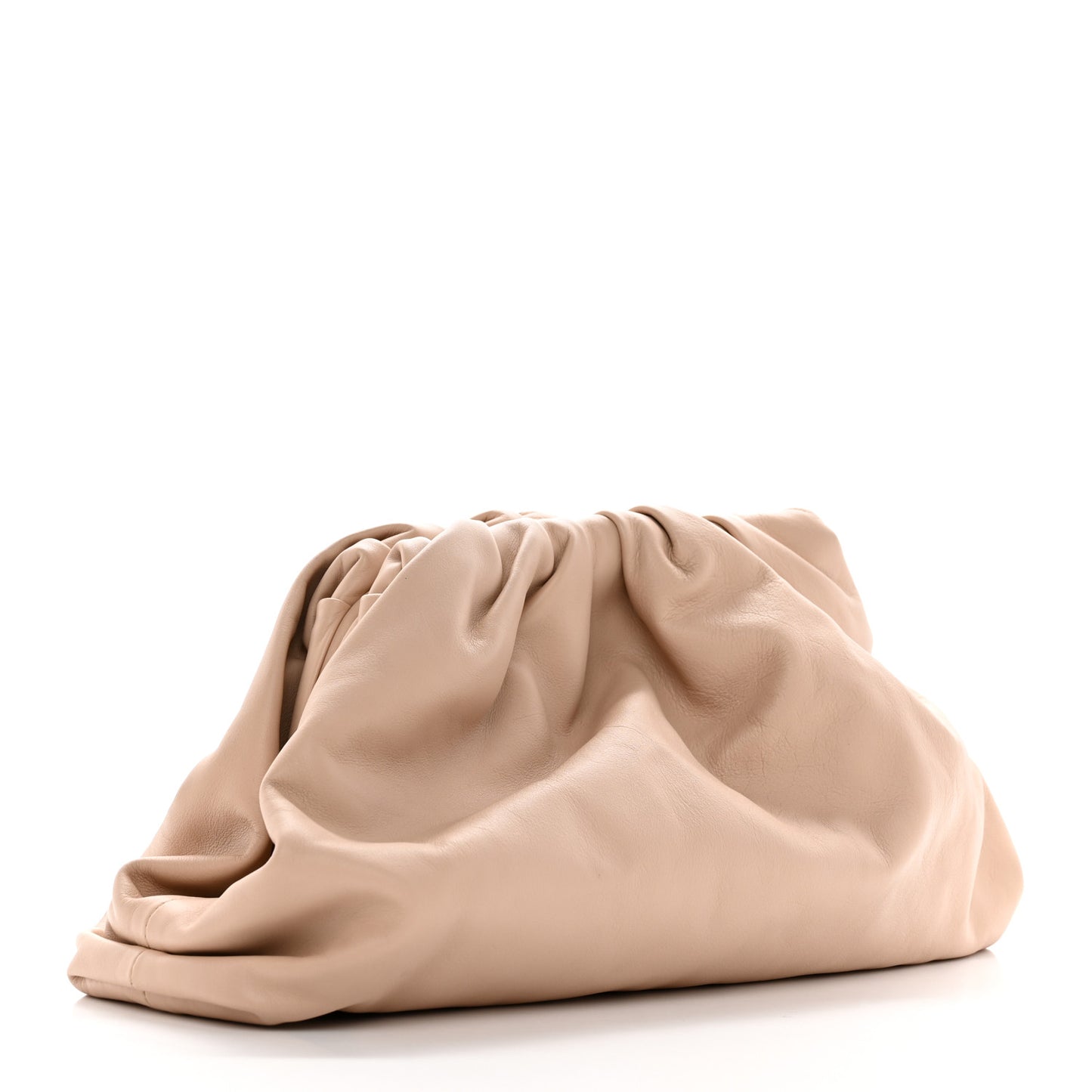 Smooth Butter Calf The Pouch Oversized Clutch Nude