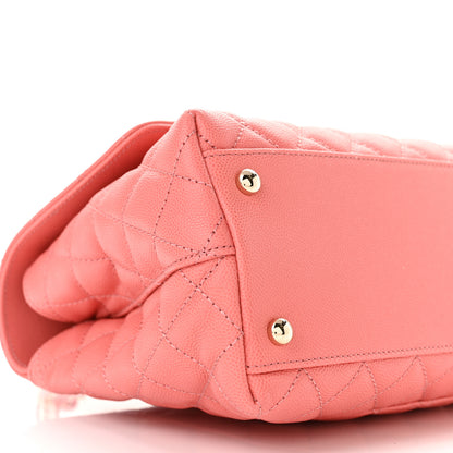 Chanel Caviar Quilted Small Coco Handle Flap Pink 8 of 9