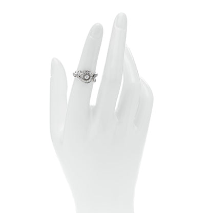 Van Cleef & Arpels 18K White Gold Diamond Nid du Paradis Ring 50 5.25 2 of 5