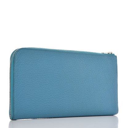 Hermes Togo Large Remix Voyage Wallet Turquoise 4 of 9