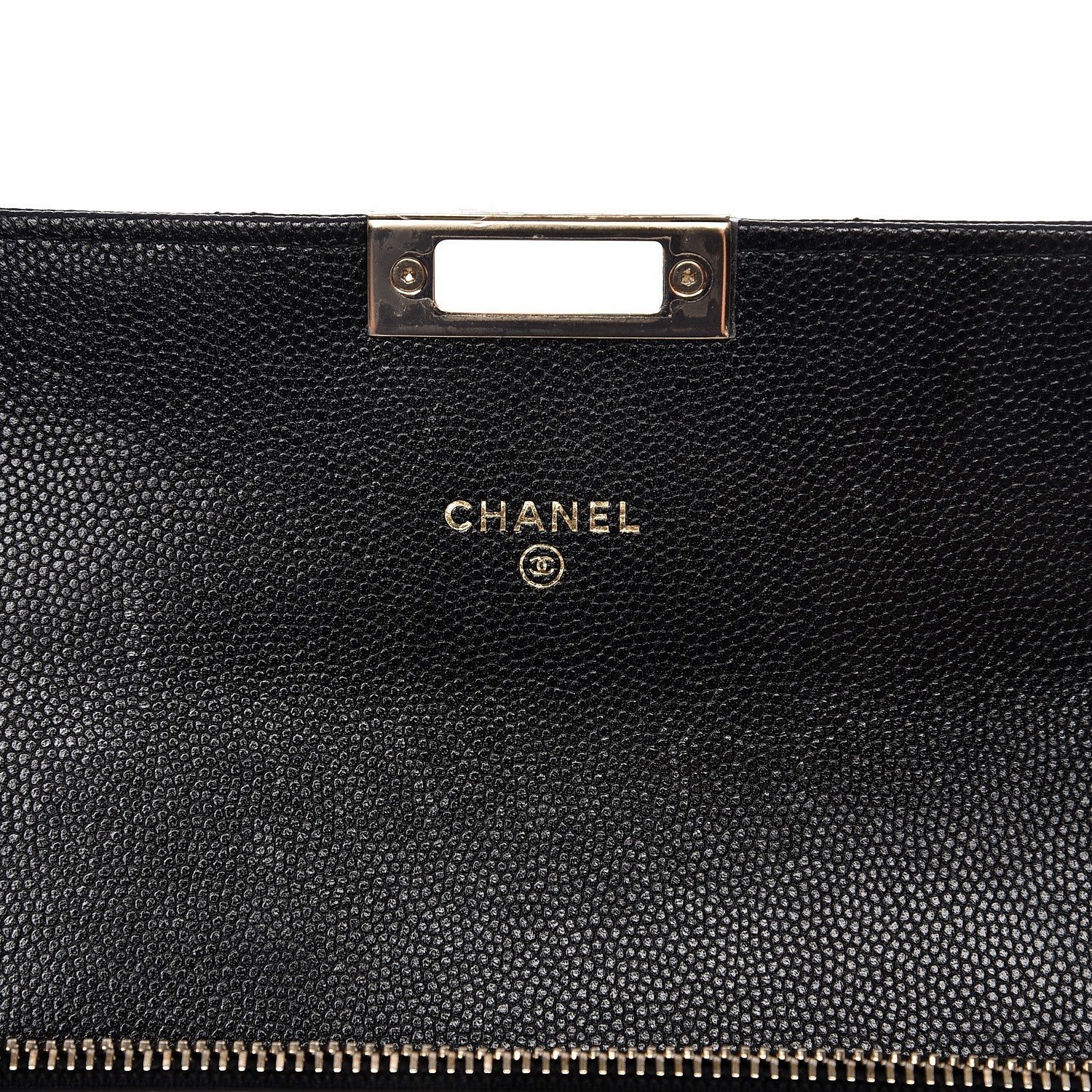 Chanel Caviar Quilted Large Golden Class Gusset Flap Wallet Black 6 of 9