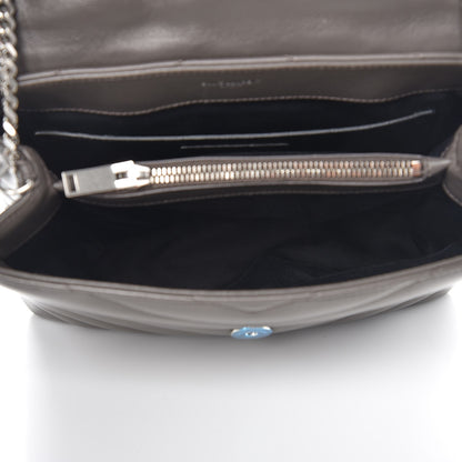 Saint Laurent Calfskin Y Quilted Monogram Small Loulou Chain Satchel Earth 5 of 7