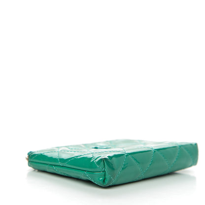 Chanel Patent Quilted Key Holder Case Green 3 of 12