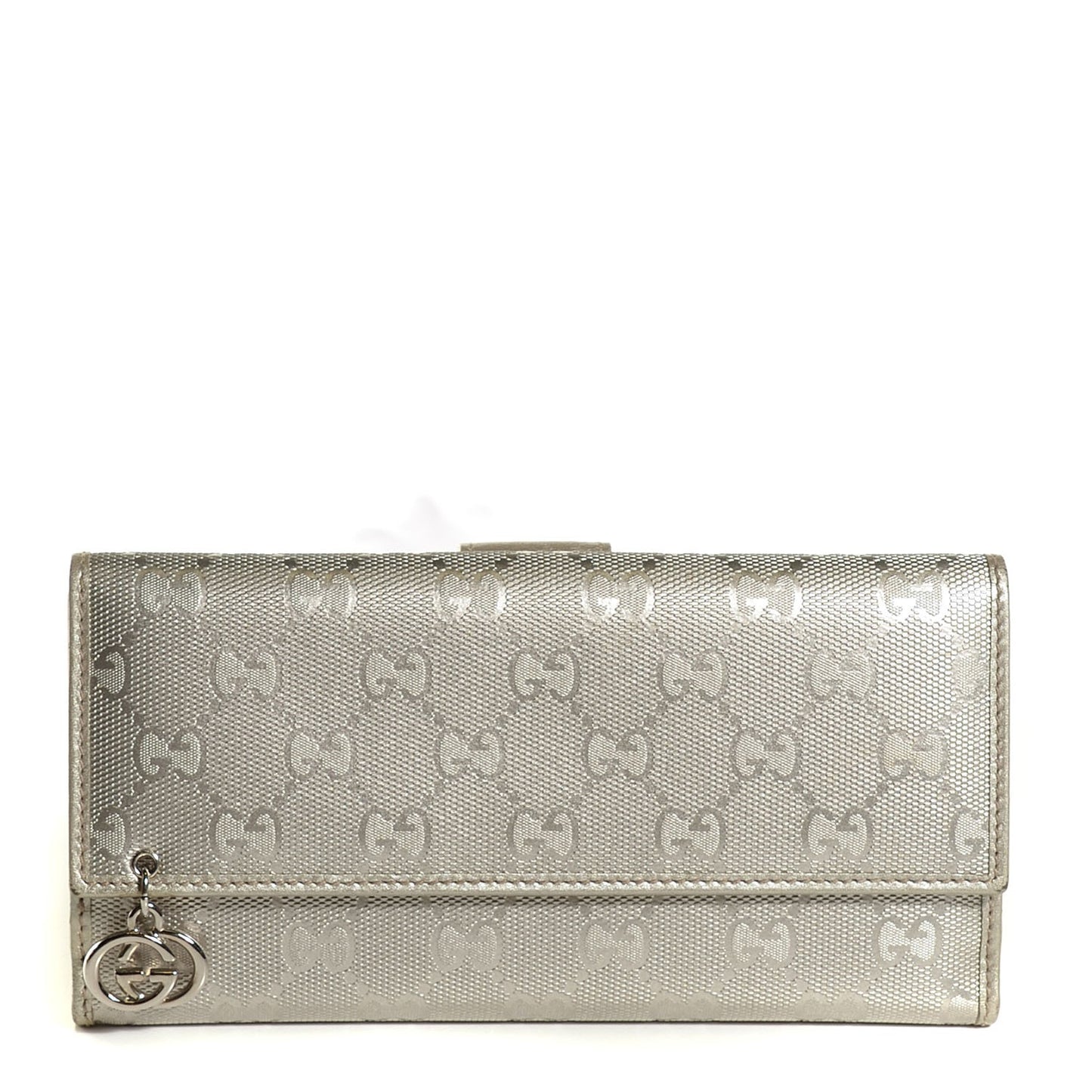 Imprime Monogram GG Pierce Continental Flap Wallet Silver