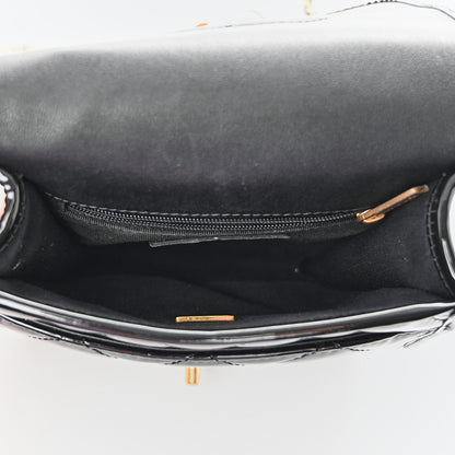Chanel Patent School Memory Mini Top Handle Flap Black 5 of 10