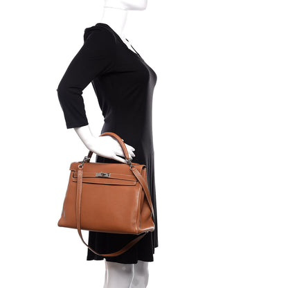 Hermes Togo Kelly Retourne 32 Gold 3 of 41