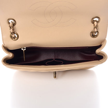 Chanel Shiny Goatskin Diagonal Quilted Small Flap Beige 5 of 8
