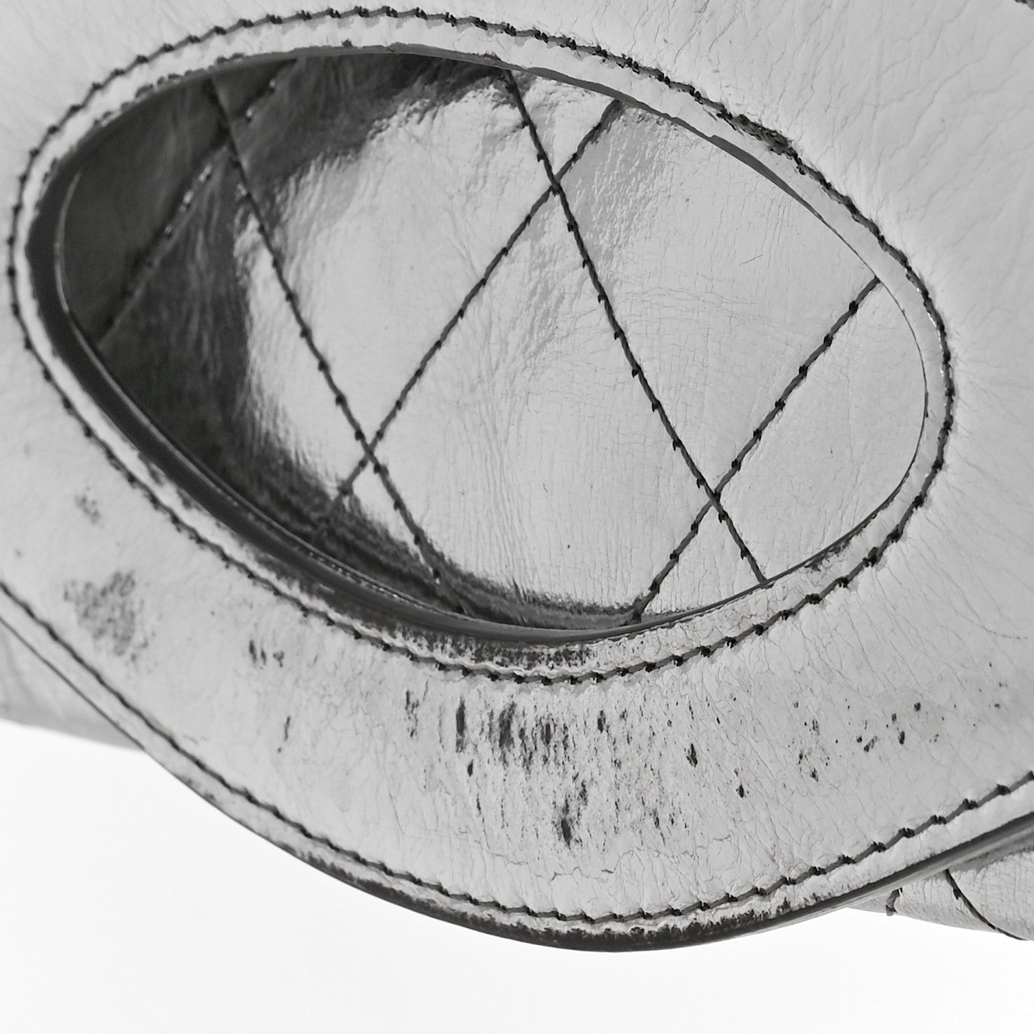 Chanel Metallic Crumpled Calfskin Small 31 Pouch Silver 9 of 10