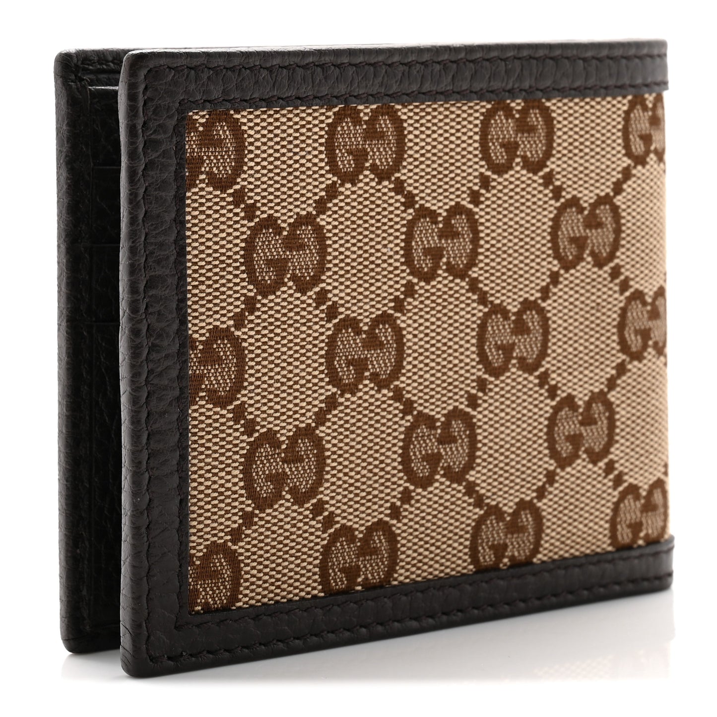 Mens Monogram Bi-Fold Wallet Dark Brown