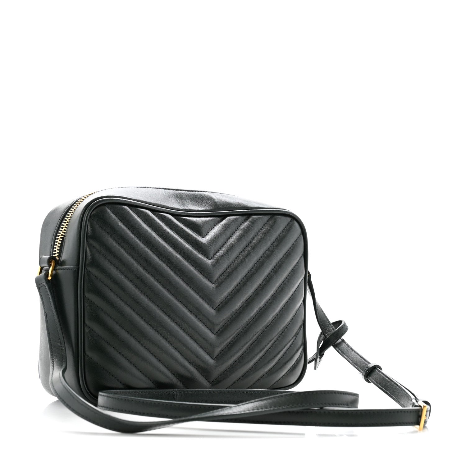 Saint Laurent Calfskin Matelasse Monogram Lou Camera Bag Vert Fonce 3 of 10