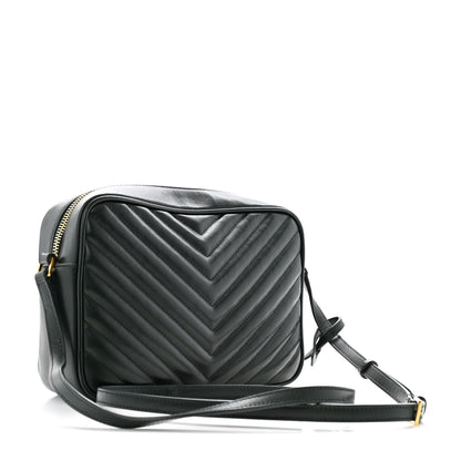Saint Laurent Calfskin Matelasse Monogram Lou Camera Bag Vert Fonce 3 of 10