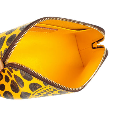 Louis Vuitton Monogram Kusama Pumpkin Dots Cosmetic Pouch Yellow 5 of 7