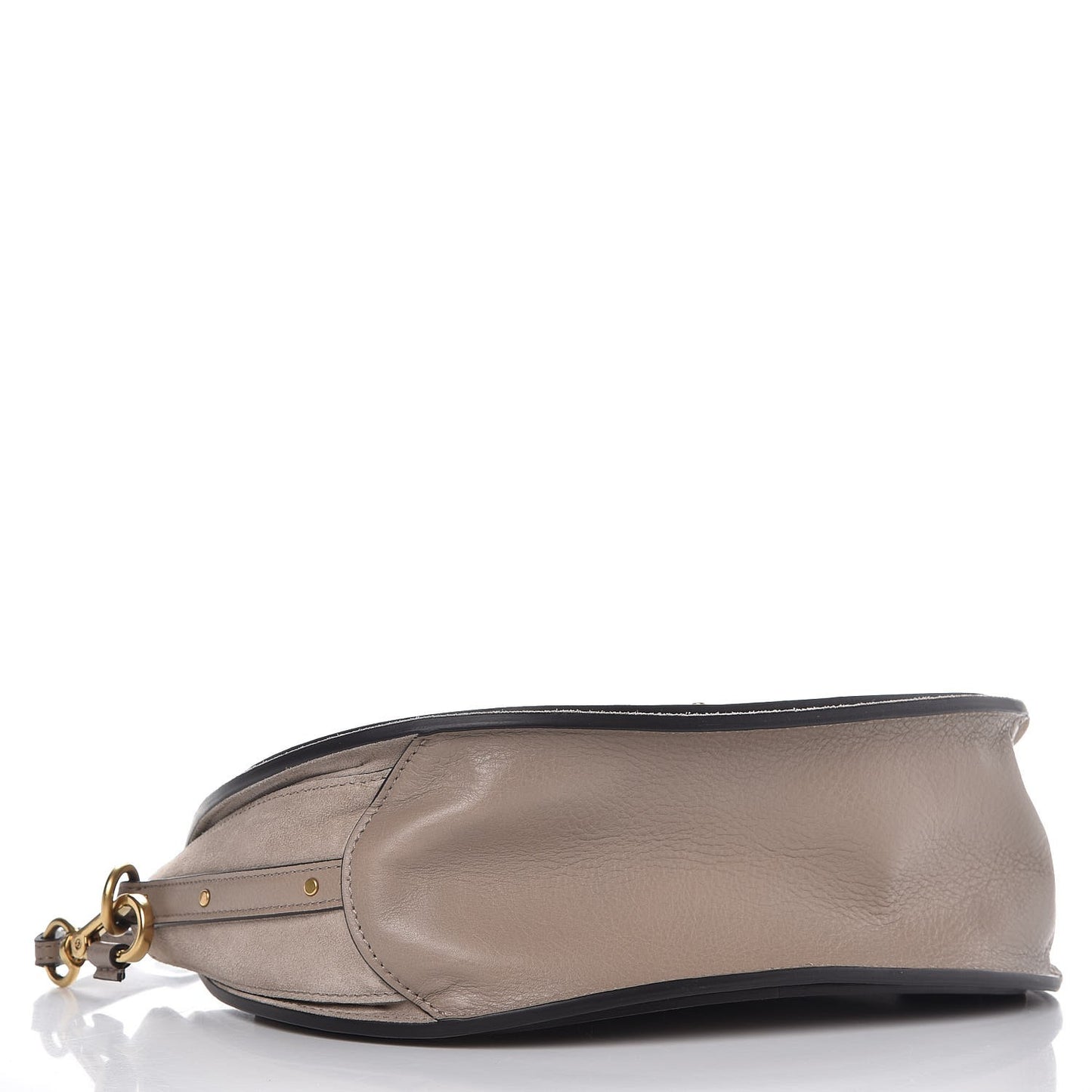 Calfskin Suede Medium Pixie Shoulder Bag Motty Grey