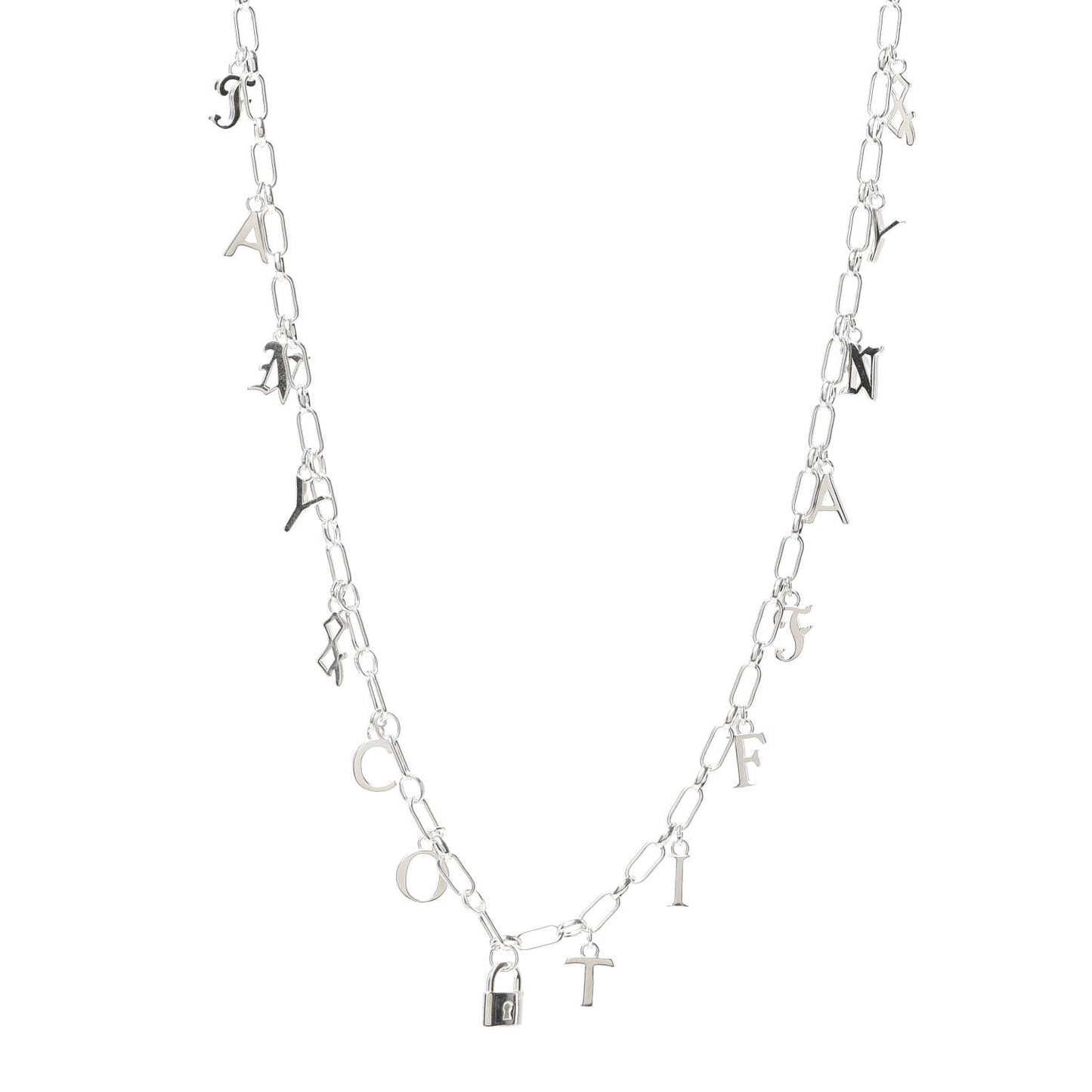 Sterling Silver Enamel Love Notes Charm Necklace