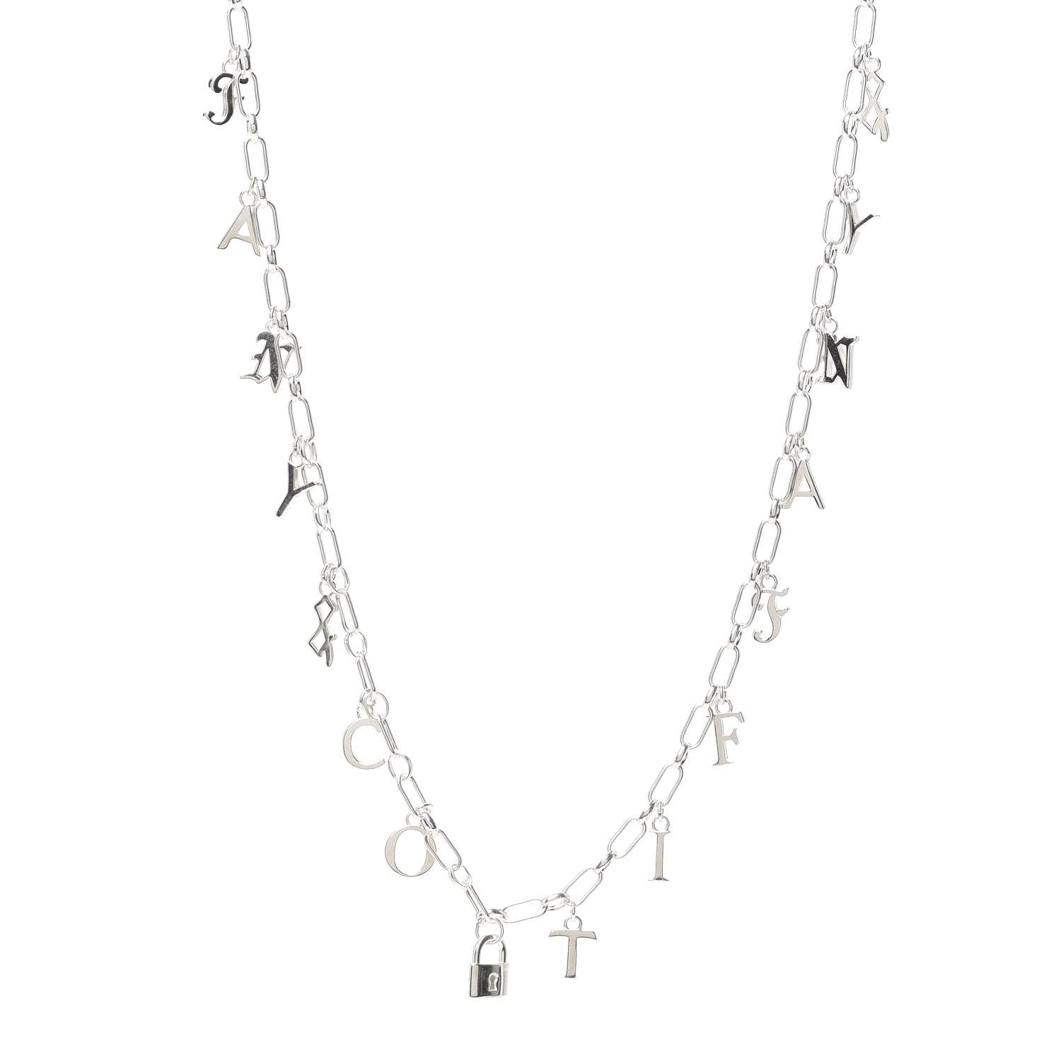 Tiffany Sterling Silver Enamel Love Notes Charm Necklace 1 of 11