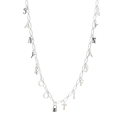 Tiffany Sterling Silver Enamel Love Notes Charm Necklace 1 of 11
