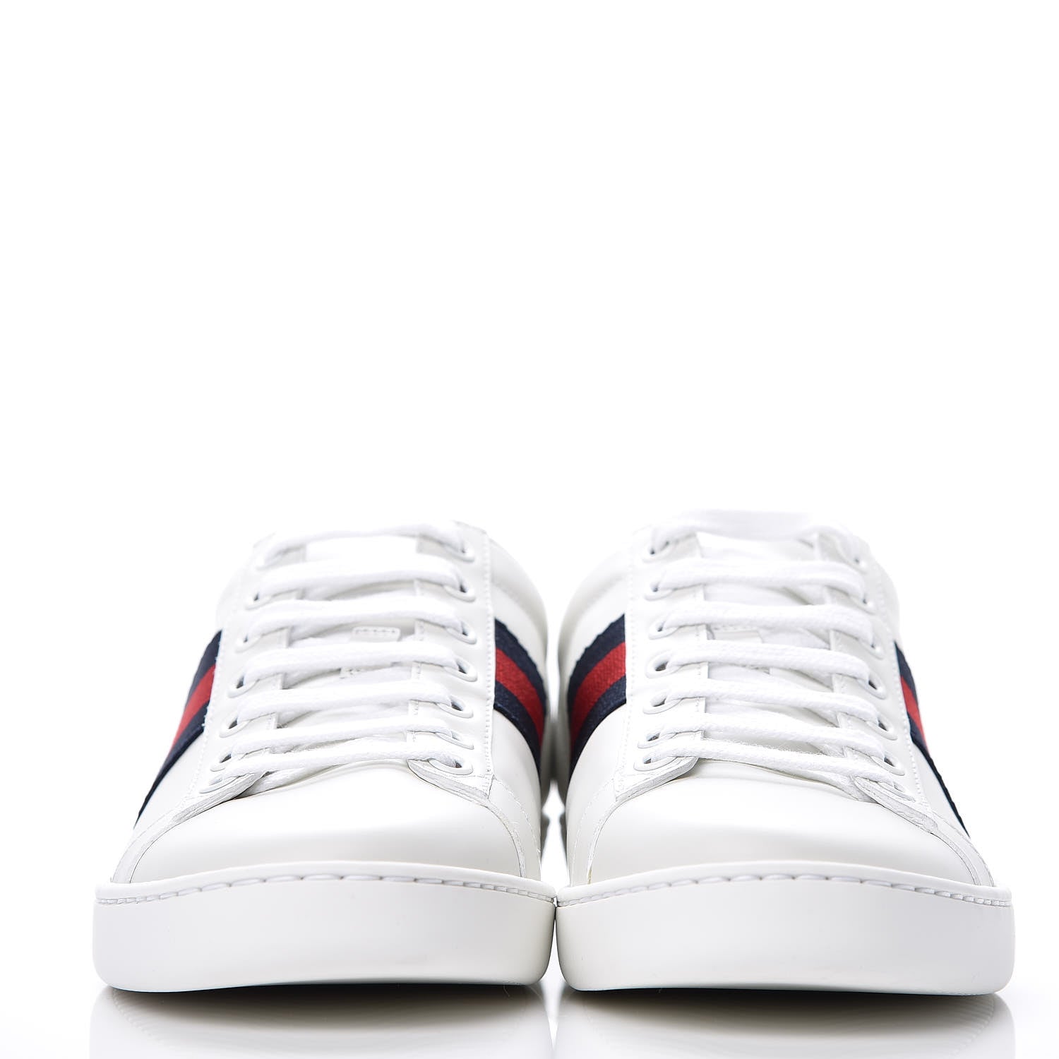 Gucci Calfskin Ayers Web Ace Sneakers 36.5 White Blue 2 of 12