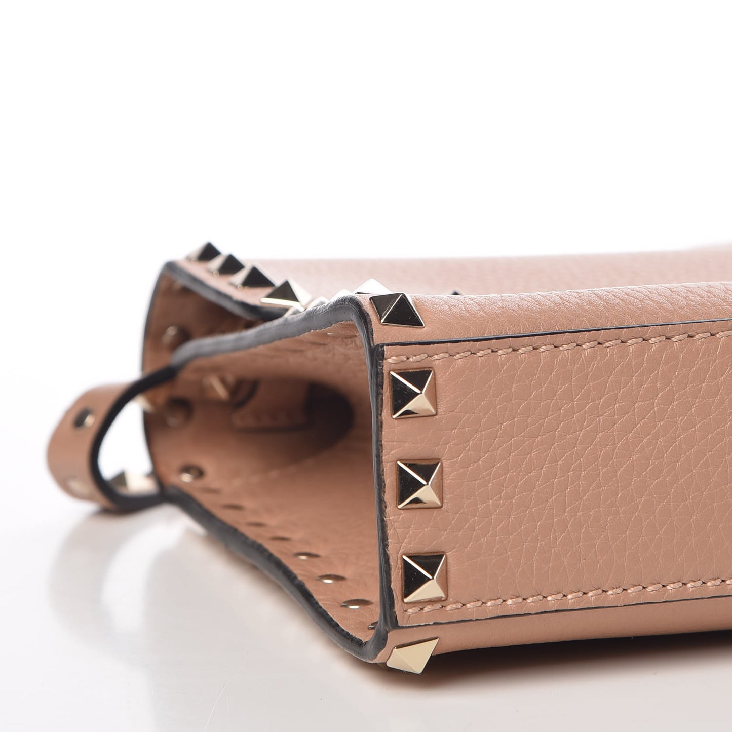 Pebbled Calfskin Medium Rockstud Flip Lock Crossbody Bag Skin Sorbet