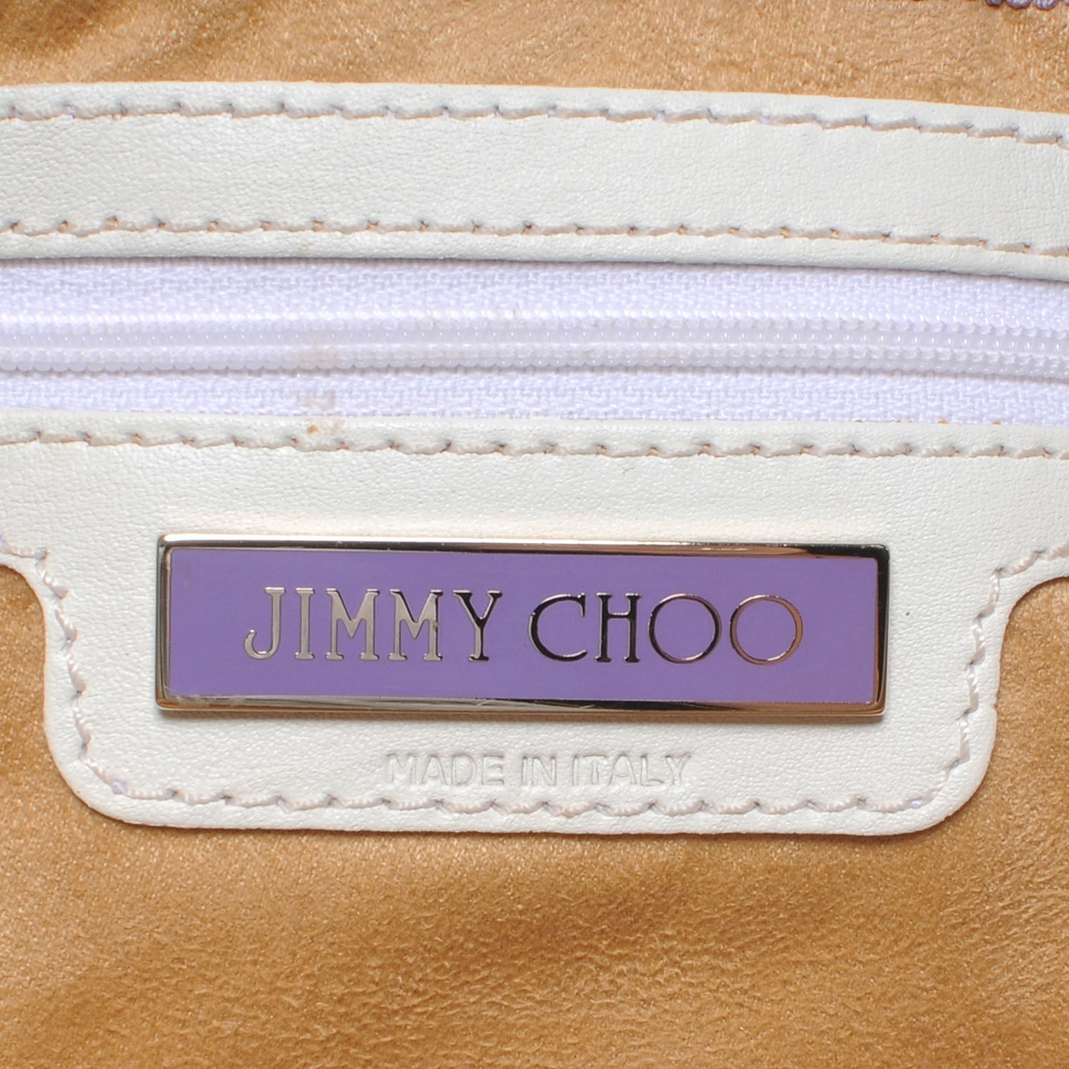 Jimmy Choo Leather Mave Foldover Clutch White 7 of 8