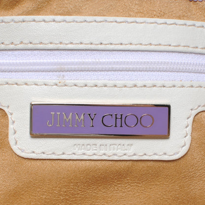 Jimmy Choo Leather Mave Foldover Clutch White 7 of 8
