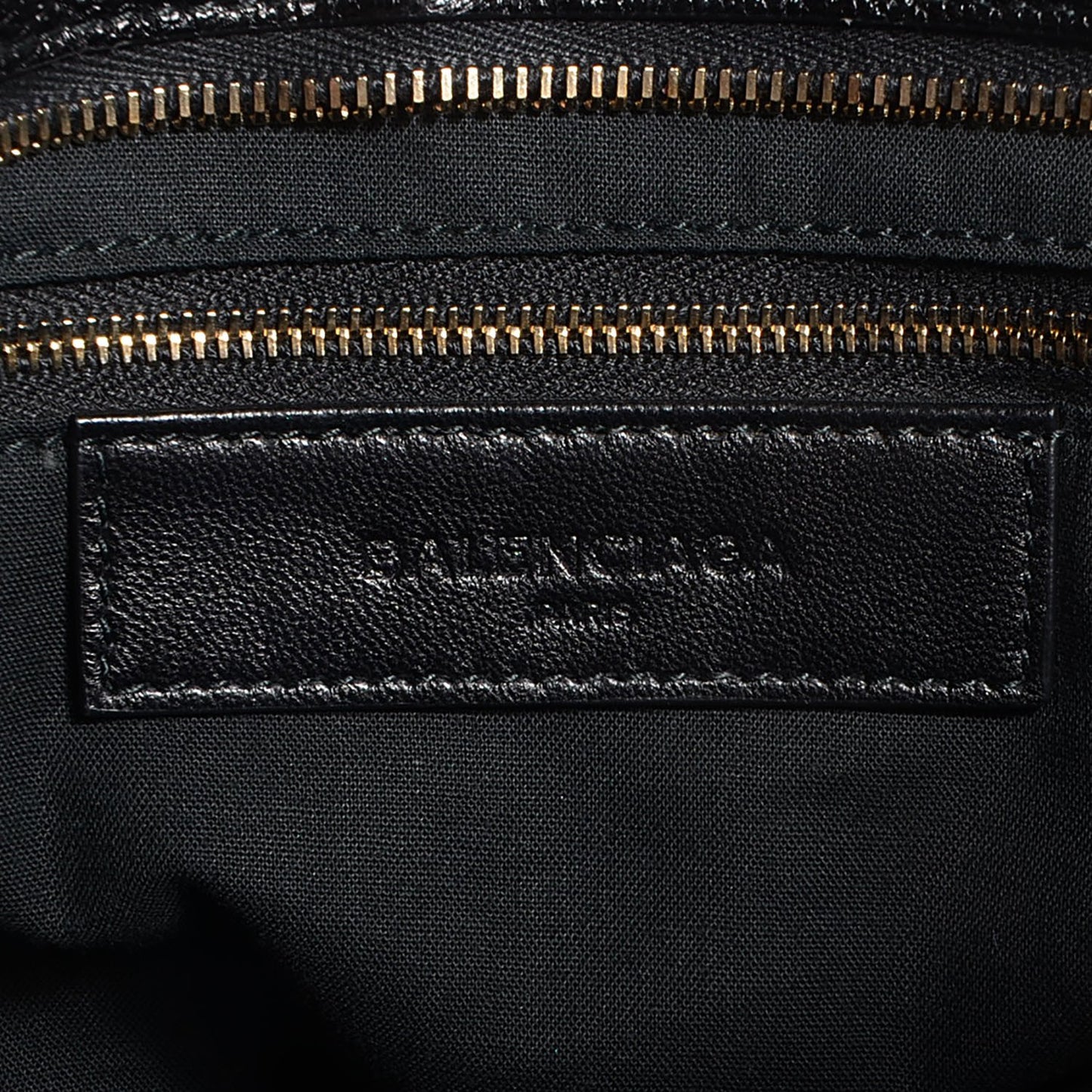 Chevre Gold Metallic Edge Hardware City Black