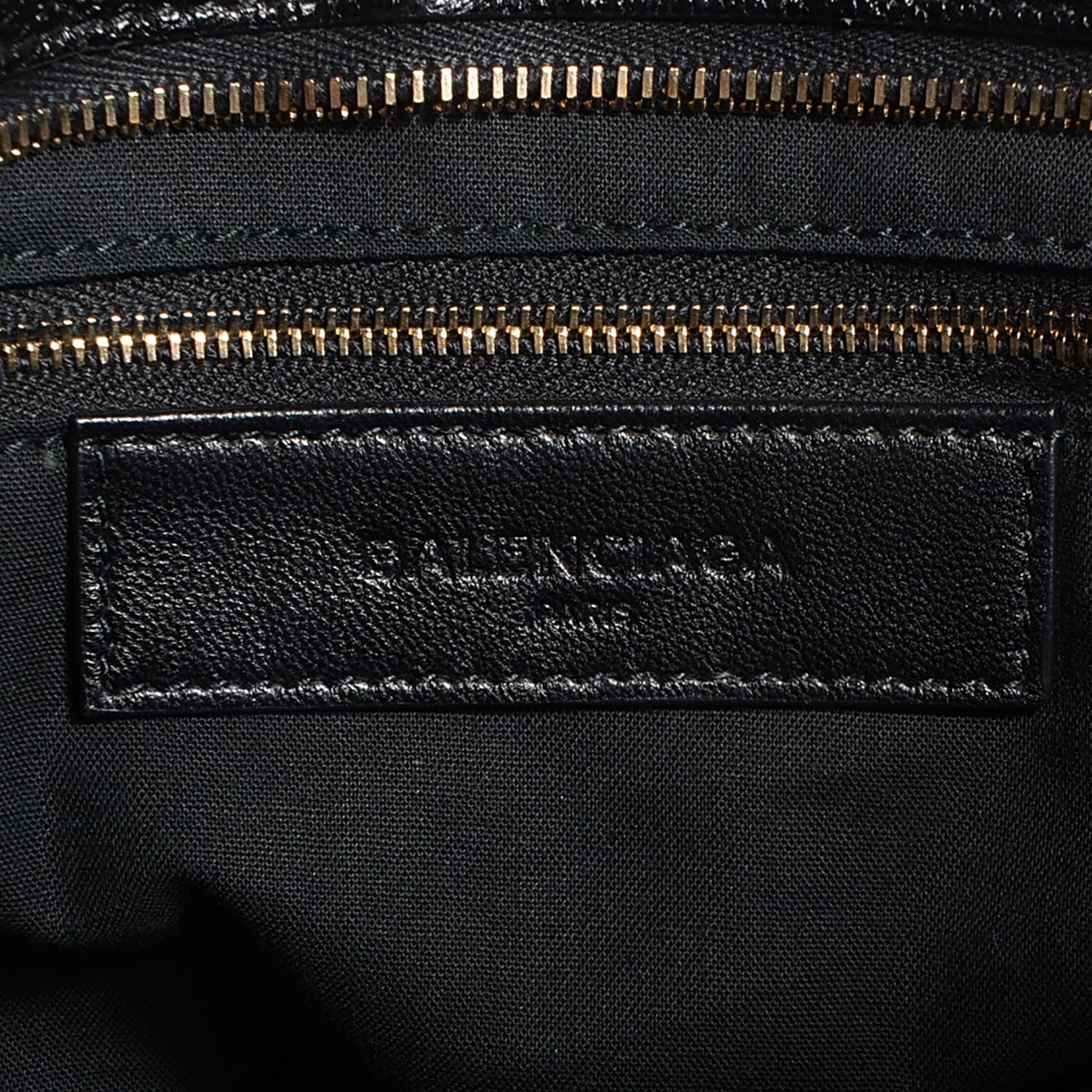 Balenciaga Chevre Gold Metallic Edge Hardware City Black 8 of 14