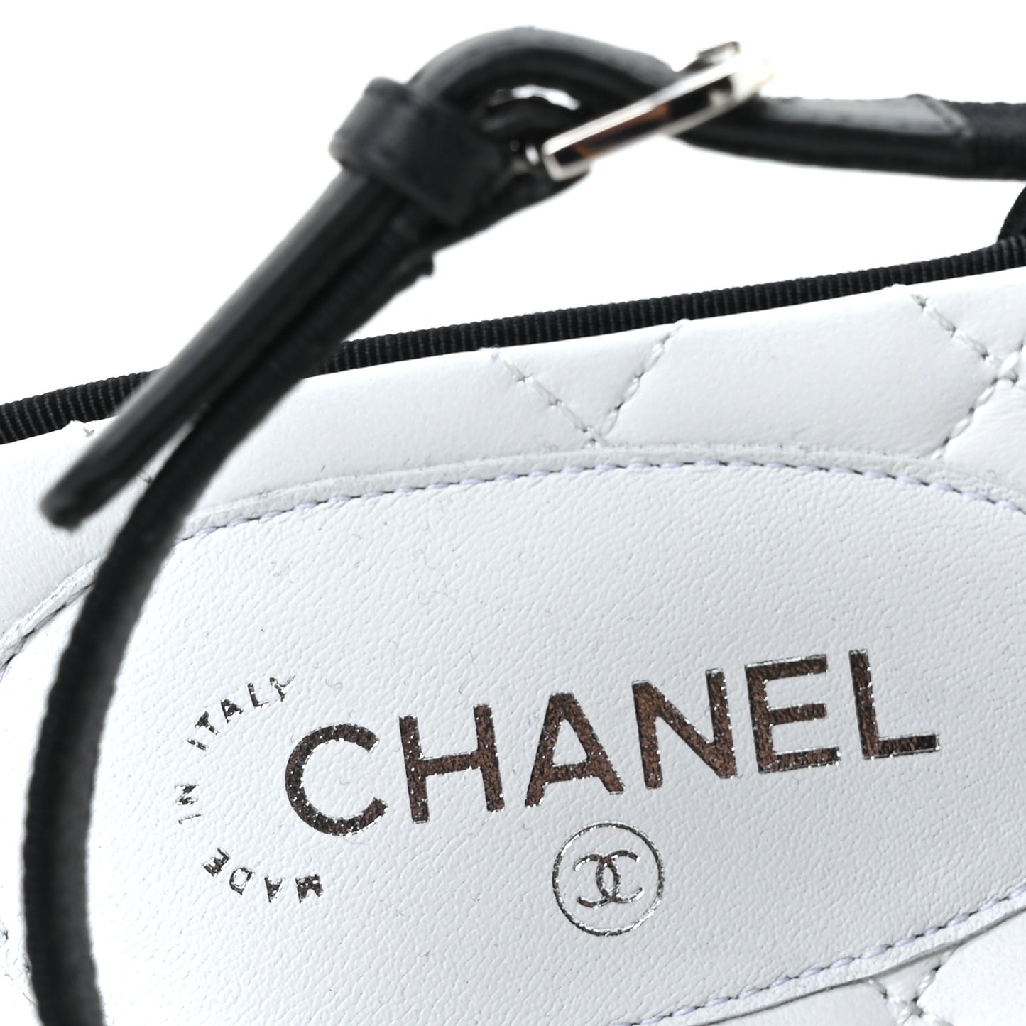 Grosgrain Pearl CC Sandals 37 Black