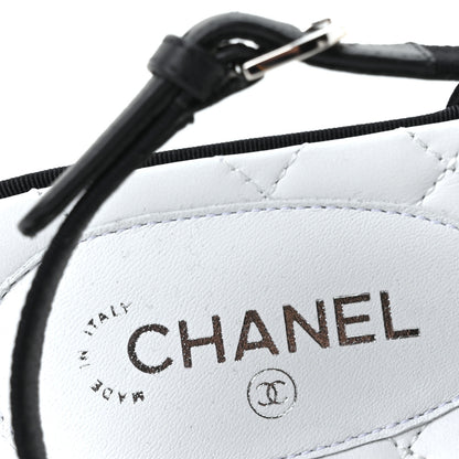 Chanel Grosgrain Pearl CC Sandals 37 Black 8 of 10