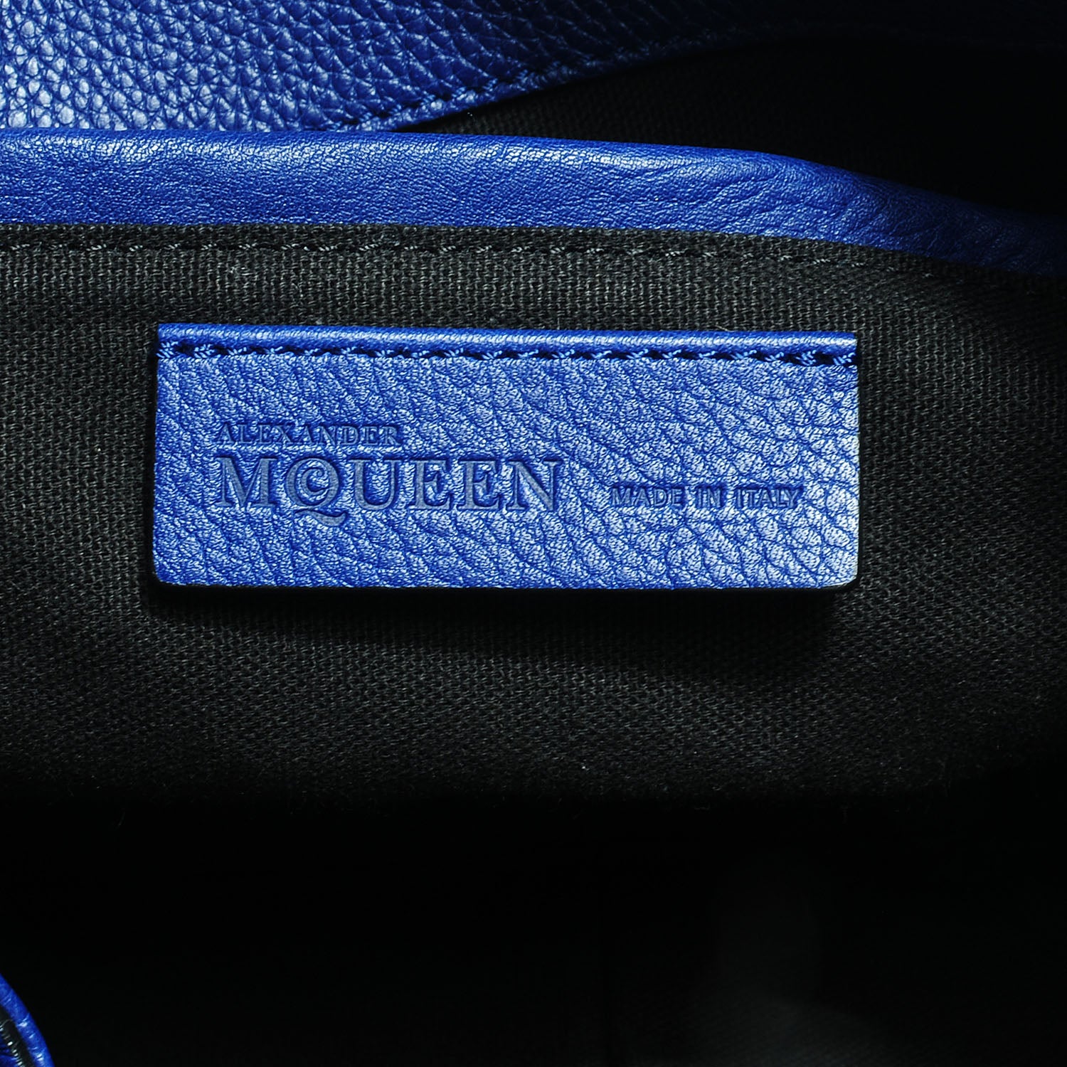 Alexander McQueen Leather Padlock Skull Tote Blue 7 of 8
