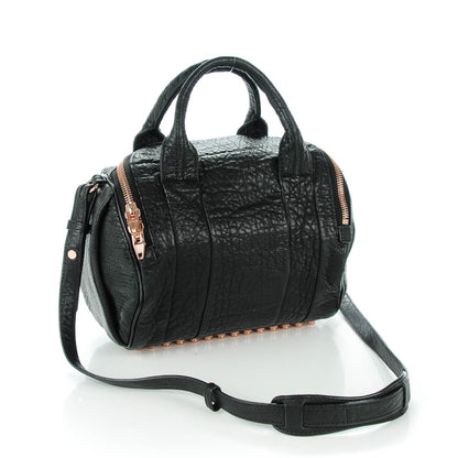 Alexander Wang Pebbled Lambskin Rockie Black Rose Gold Hardware 3 of 8