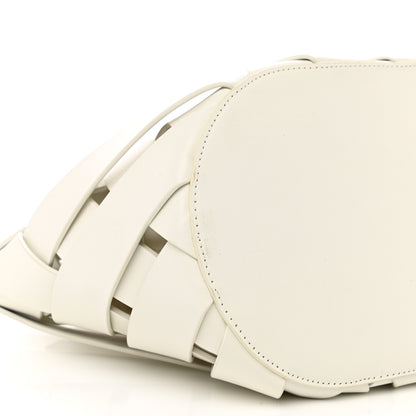 Bottega Veneta Calfskin The Point Weave Triangle Bag Chalk 11 of 12