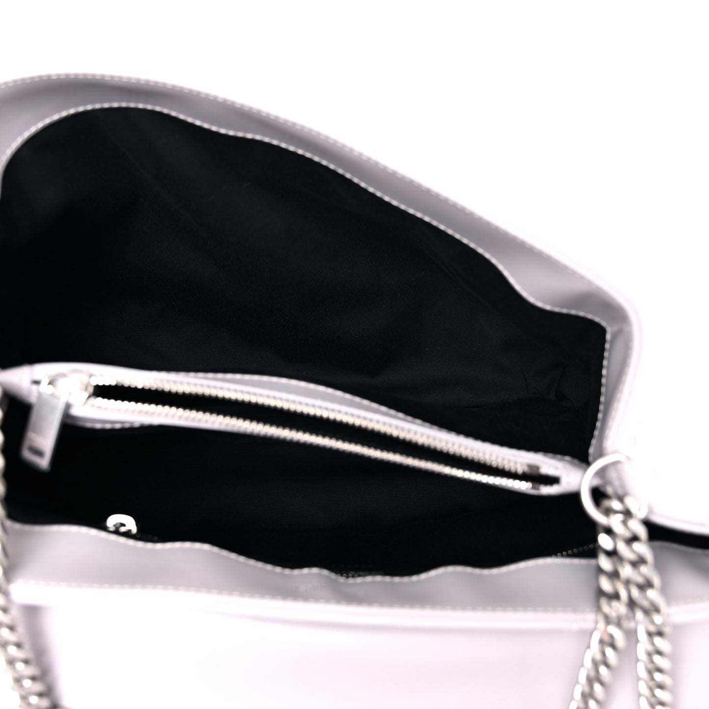 Calfskin Y Quilted Monogram Medium Loulou Chain Satchel Granite