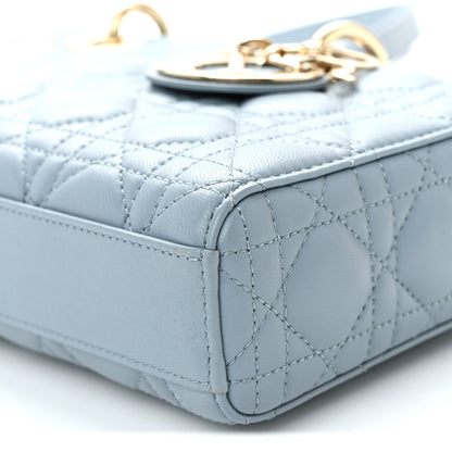 Christian Dior Lambskin Cannage Medium Lady D-Joy Light Blue 9 of 9