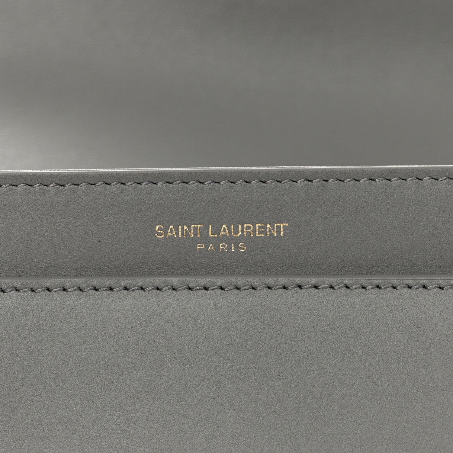 Saint Laurent Smooth Calfskin Le Maillon Satchel Grey 7 of 15