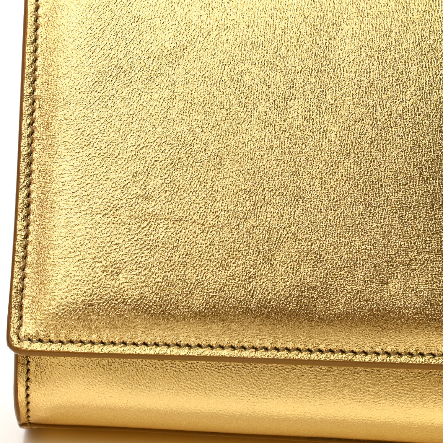 Saint Laurent Metallic Calfskin Monogram Cassandre Clutch Ciad 6 of 8