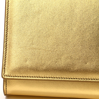 Saint Laurent Metallic Calfskin Monogram Cassandre Clutch Ciad 6 of 8