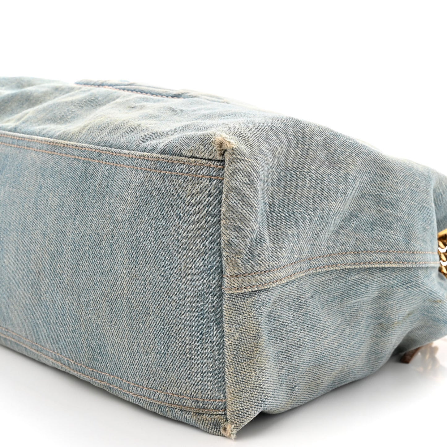 Denim Soho Chain Shoulder Bag Blue